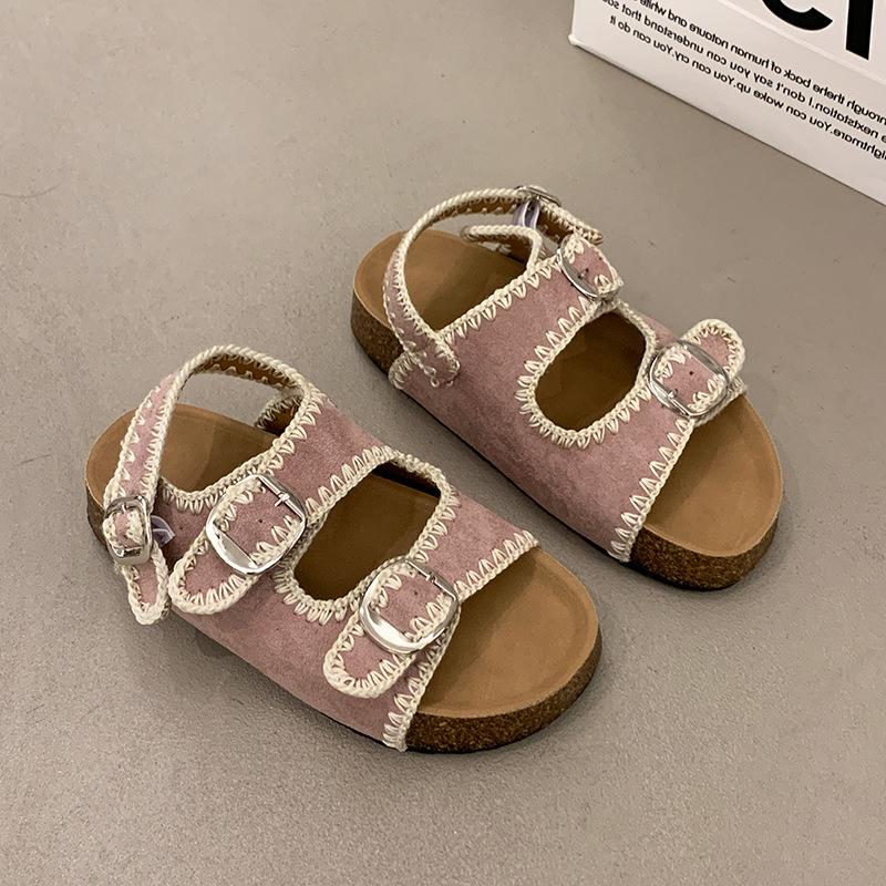 

Soft Leather Edition~ Sandals Women s 2025 New Summer Trend Retro Versatile Commuter Platform Boken Casual Beach Shoes 40