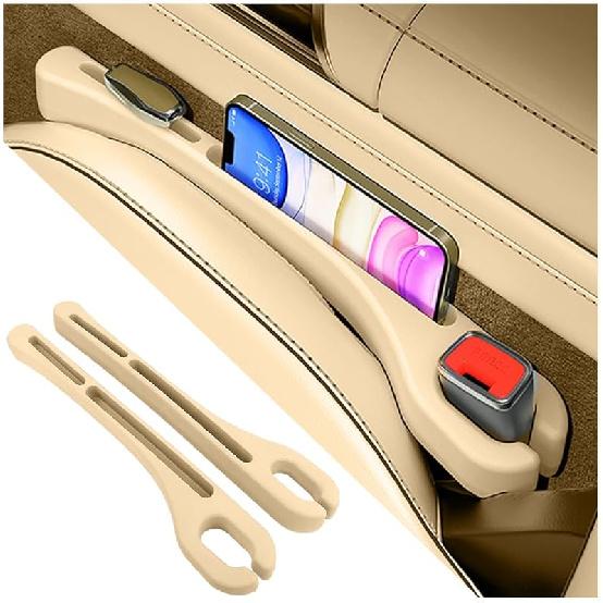 2PCS Car Seat Gap Filler Organizer,Upgrade Car Side Seat Gap Filler With Phone Holder,Multifunctional Car Seat Filler Gap Space Prevents Things