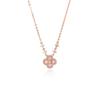 Pink Four-leaf Clover Necklace for Women Light Luxury High-end Clavicle Chain Versatile Necklace