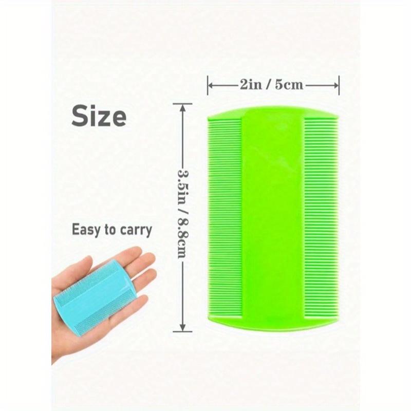 4pcs Pet Grooming Flea & Lice Comb, Double-Sided Fine Cat Hair Detangling Brush, Pet Fur Beauty Products
