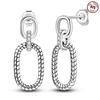 Authentic 925 Silver Infinite love Ear stud For Women Simple Puncture Earrings Fit Girl Birthday Evening Party