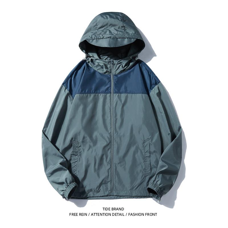 New summer handsome sun protection clothing for men, thin hooded jacket, sports outdoor ice silk sun protection clothing for men