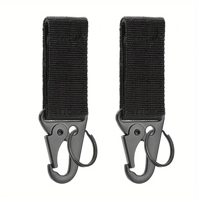 2ks taktická závěsná přezka Molle Nylonový popruh Karabina na opasek Trojúhelníkový přívěsek na klíče pro outdoorové lezení Camping Tool Příslušenství