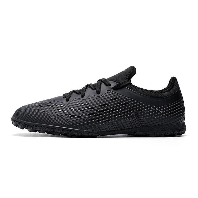 Unisex Non-Slip Black TF Soccer Shoes - Inspired by Ronaldo & Messi for Teens & Adults