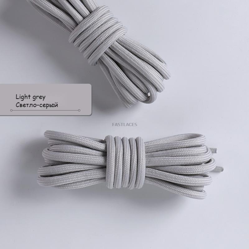1pair Round Shoelaces Polyester Solid Classic For Yezy Sports Boot Bold Shoeslace Sneaker Shoe Laces Shoes Strings