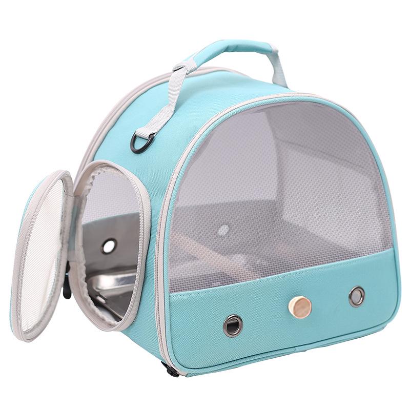 

Waterproof Foldable Parrot Carrier: Outdoor Small Bird Cage Handbag зелёный