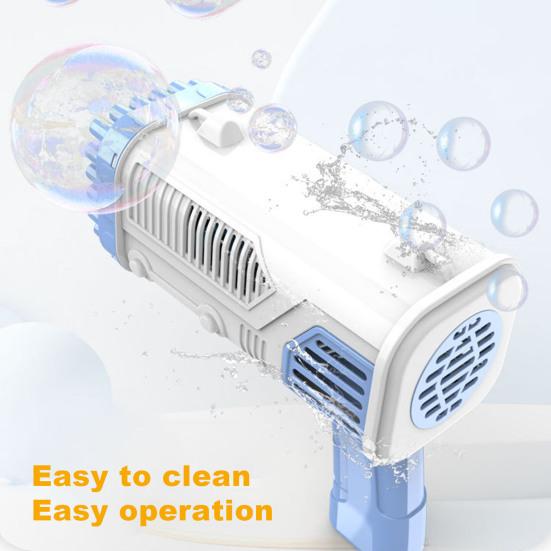 Mașină de producere a bulelor cu lumină, 36 de găuri, rezistentă la scurgeri, funcționată cu baterii, portabilă pentru copii, portabilă, automată, suflantă cu bule de jucărie pentru copii mici, băieți, fete, cadou