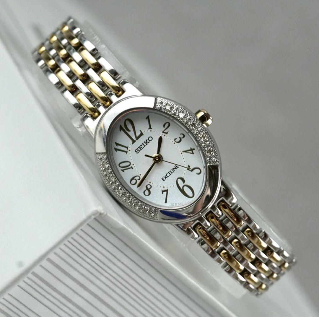 

[USED] SEIKO Exceline Women s Watch with Stones, Solar