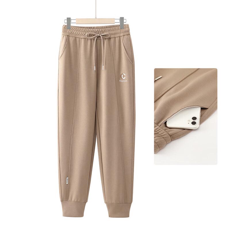 Women's Loose Fit Straight Leg Elastic Waist Pants