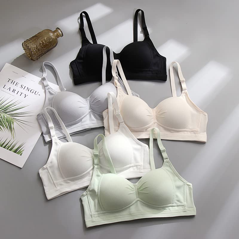 Bra Underwear High School Student Junior High School Student First Soft Easy to Move Club Activity Girls [JINJUDUO] [2-Piece Set] Bra, Bra, Bra, Cups,