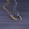 Titanium Steel Wolf Tooth Men's Necklace – Durable, Fade-Resistant Pendant with Retro European & American Hip Hop Style.