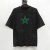 Washed T Shirts Morocco Flag Hip Hop Fashion Tshirt Harajuku Moroccan Streetwear Short Sleeve Printed Tee Shirt For Men Women