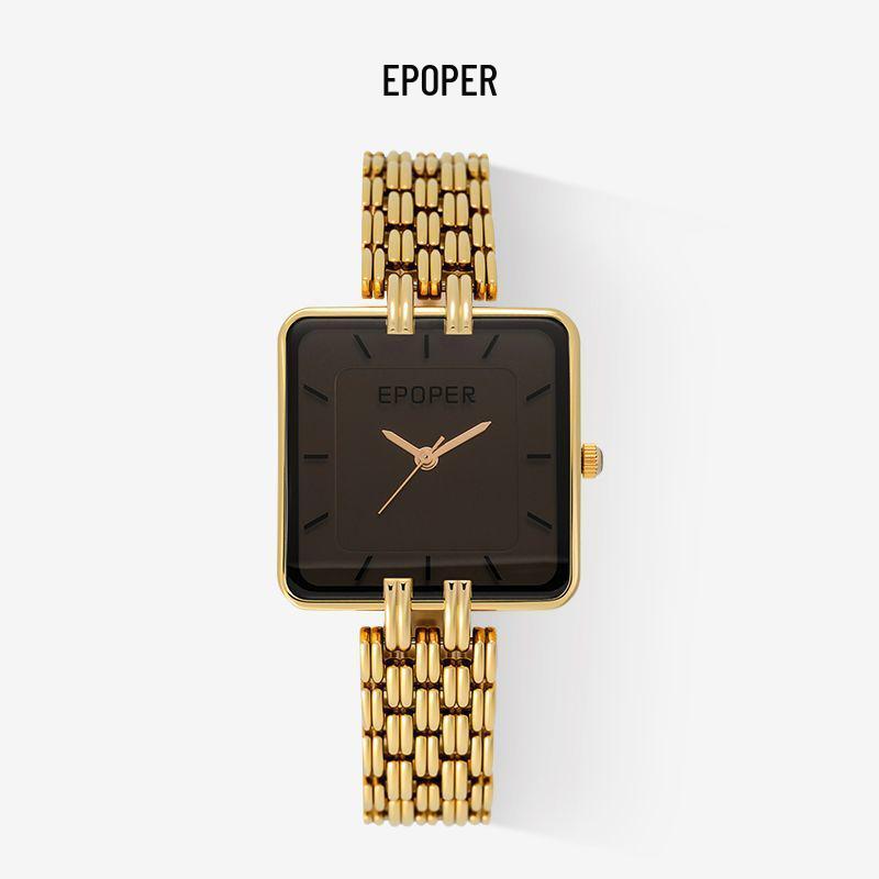 Women's Valentine's Day Large Dial Retro Square Waterproof Quartz Watch