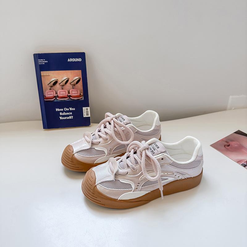 Fashion Vintage Womens Vulcanize Shoes Low-cut Comfortable Suede Casual Sneakers 2024 Ladyies Fashion Lace-up Retro Designer Shoes Women