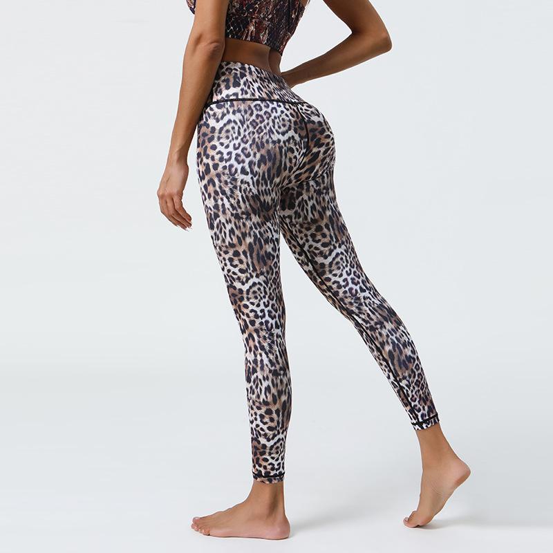 New Arrival Women's Yoga Leggings - High-Waisted, Fitted, Leopard Print Base Layer for Sports, Fitness and Yoga