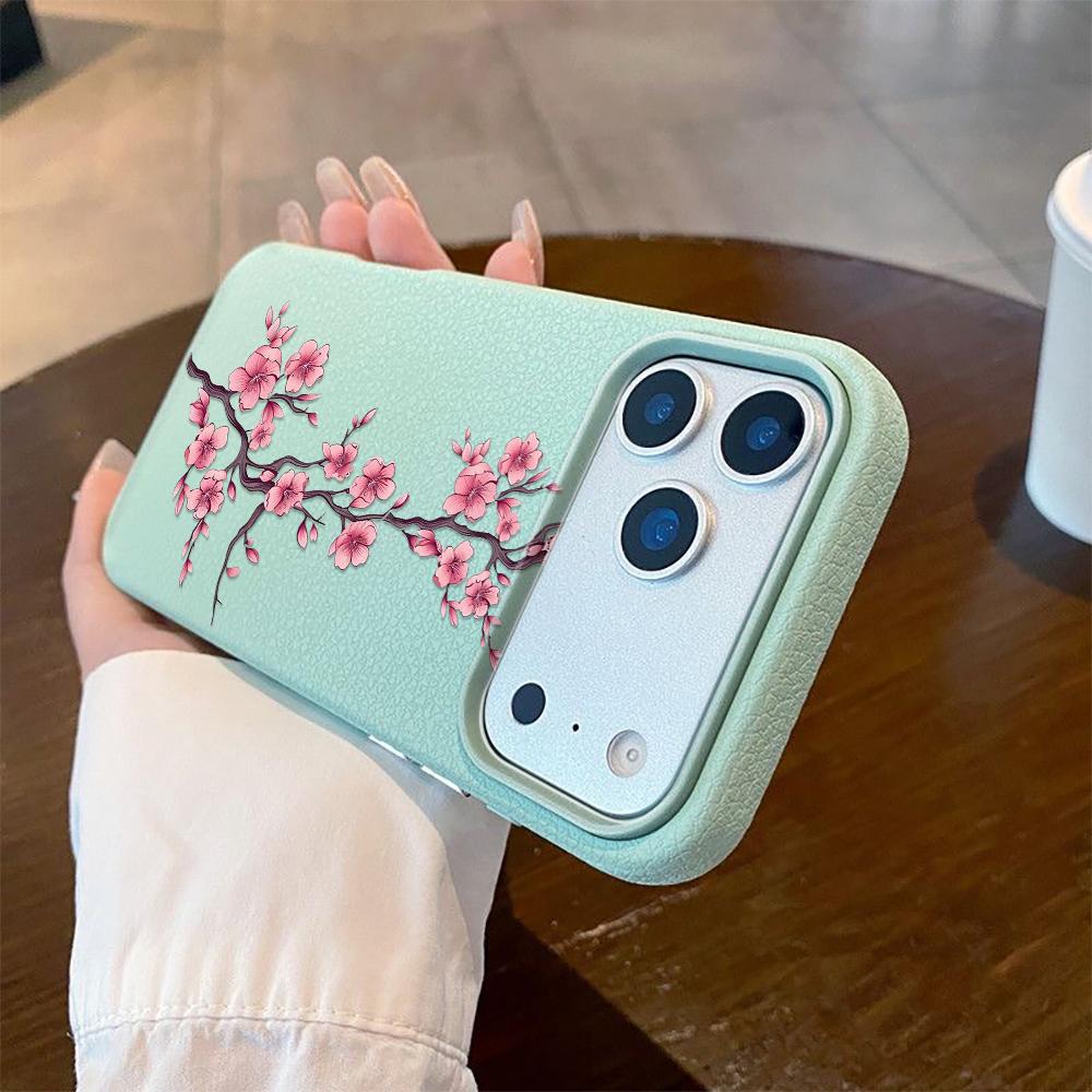 Pink Peach Blossoms Phone Case For iPhone 16 Pro Case iPhone 13 15 11 12 14 Pro Max 16e 15 Plus 17 Air Shockproof Cover