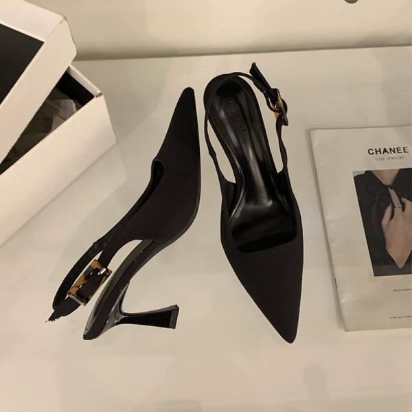 

Fashion 2025 Summer Female Sandal Clear Heels Comfort Shoes for Women Girls Stiletto Pointed Spring Closed New High Leopard Pumps Scanda 35