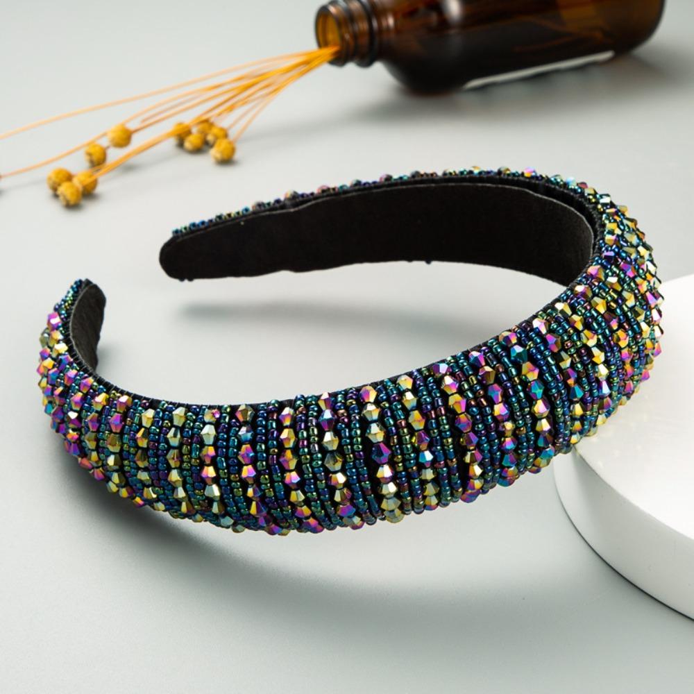 Beads Baroque Crystal Headband Baroque Rhinestone Hair Hoop Vintage Hair Accessories Wedding Style 10