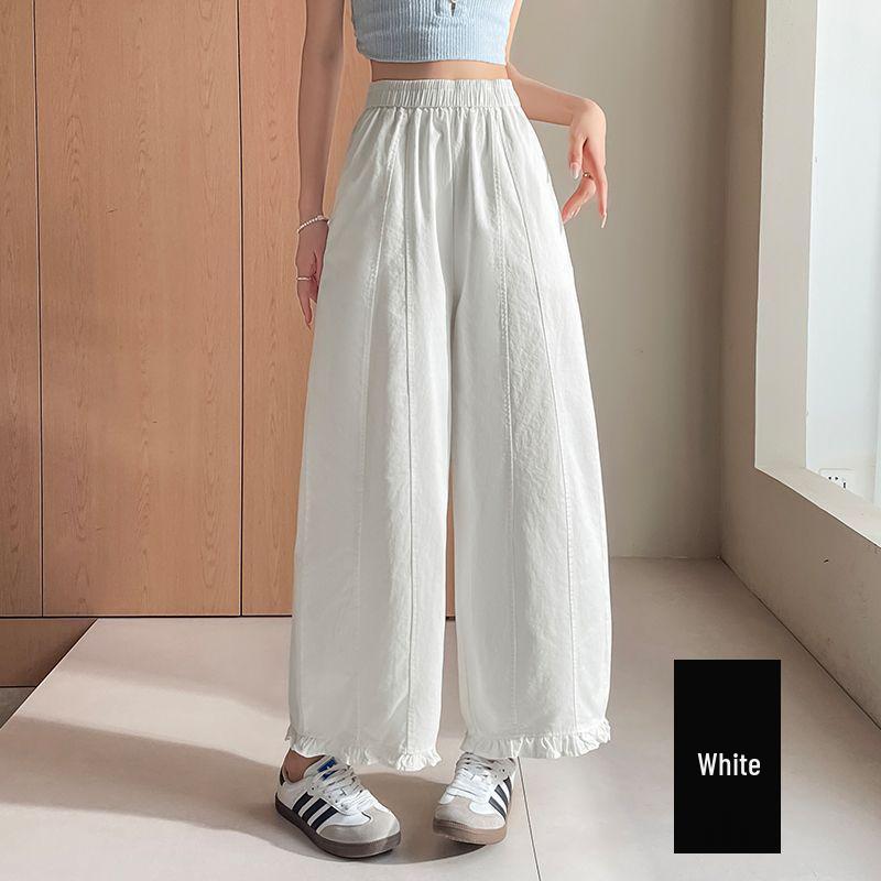 Women's Nine-Point Lantern Pants: New Style Wide-Leg Harem, Bud-Shaped, High-Waist, Slimming Casual Summer Pants