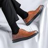 Fashion Classic Brogue Shoes Men Genuine Leather Luxury Men's Casual Business Shoes Lace-up Brown Shoes for Men Sapato Social Masculino