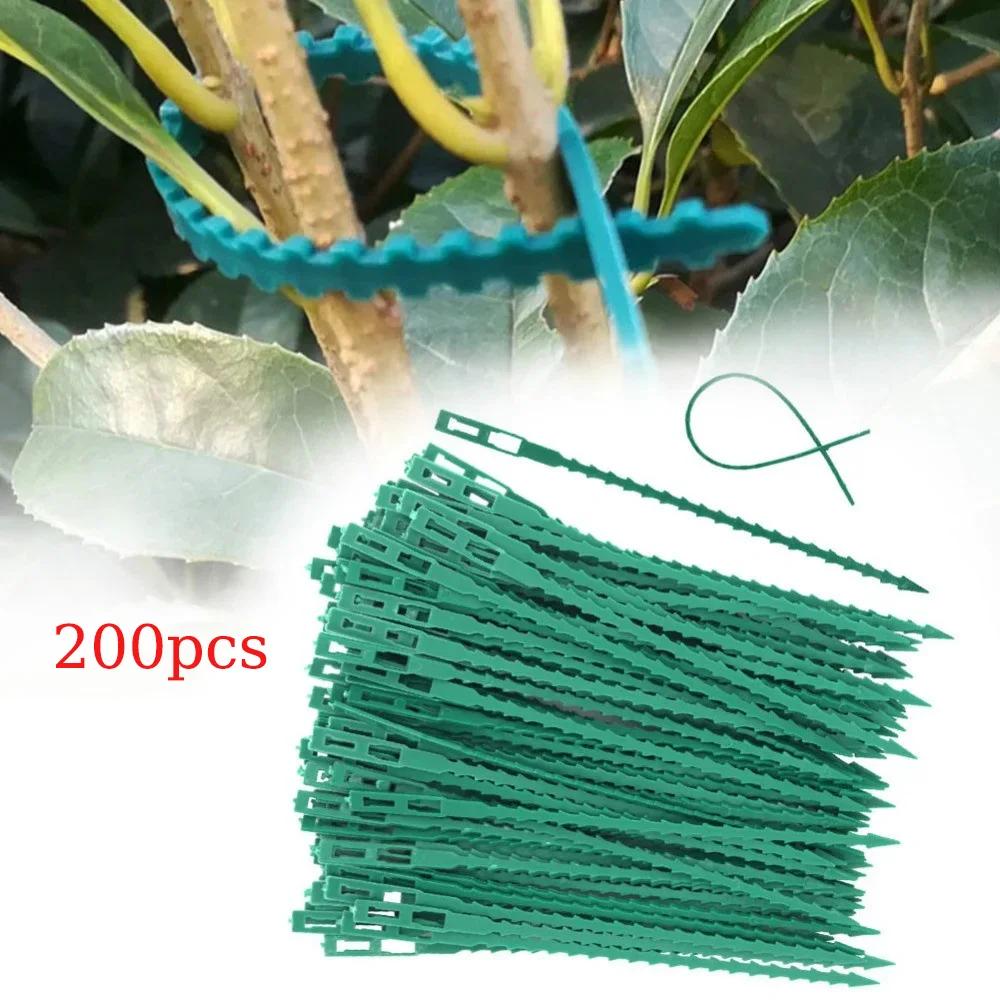 50-500pcs Adjustable Plastic Plant Cable Ties Reusable Cable Ties for Garden Tree Climbing Support Plant Vine Tomato Stem Clip