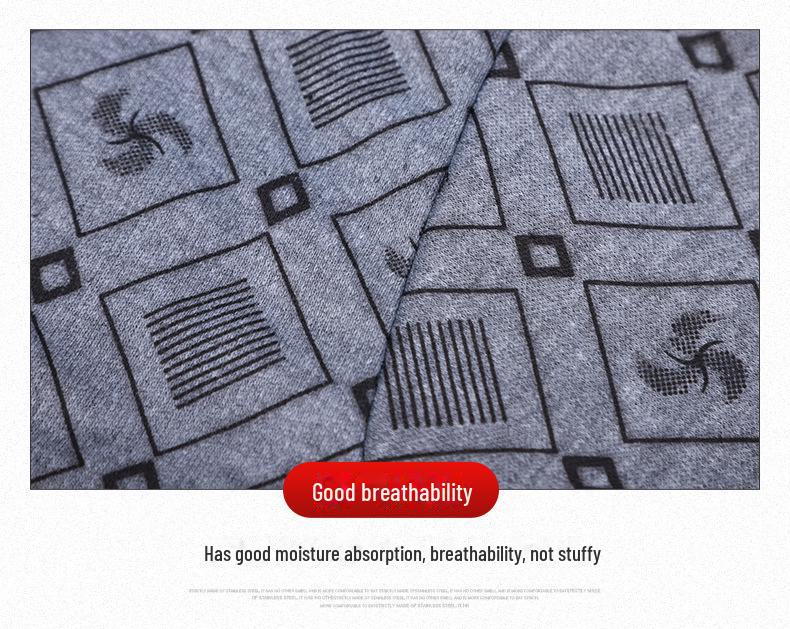 Men's Large Size Autumn Print Thermal Suit for Middle-Aged and Elderly: Loose Fit Outfit with Top and Bottom