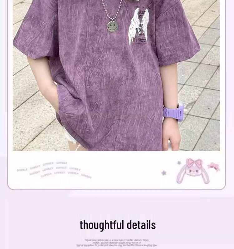 2025 Trendy Girls' Street Style Short-Sleeve T-Shirt