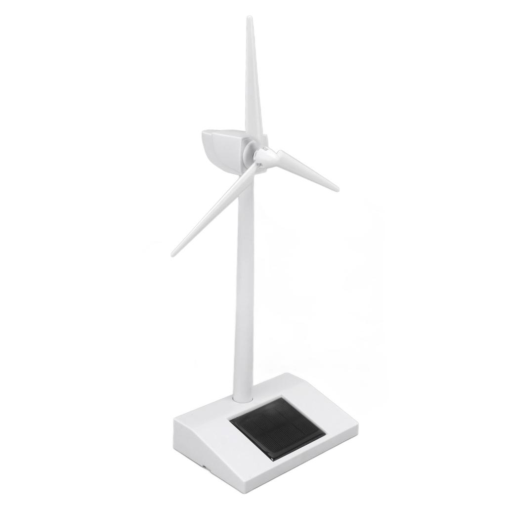 Solar Powered Wind Model DIY Ornament Decoration Science Teaching Educational Desk Windmill Model