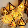 1pc Festival Lamp Xmas Gifts LED Party Scene Props Triangle Lantern Table Ornaments Christmas Mini Snowman Santa Claus