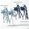 Star Heart Pendant Denim Keychain Distressed Frayed Keychain Pendant  for Women Ladies Bag
