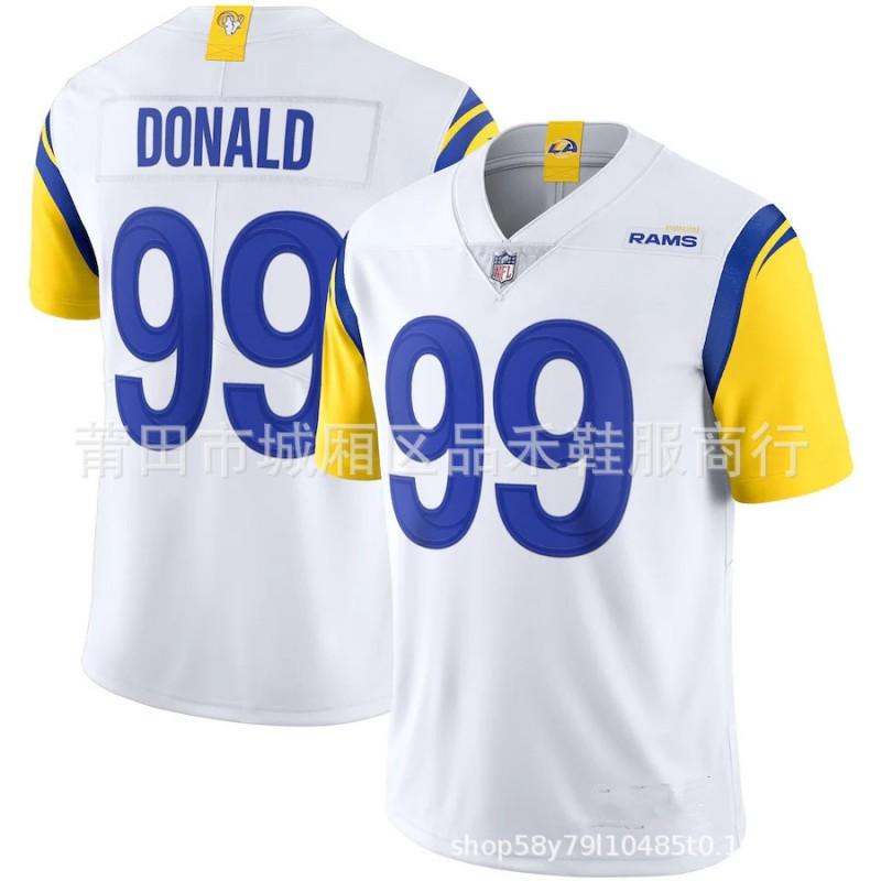 Los Angeles Rams NFL Football Jersey Mens Cotton Team Uniform Shirt 17 Blue White