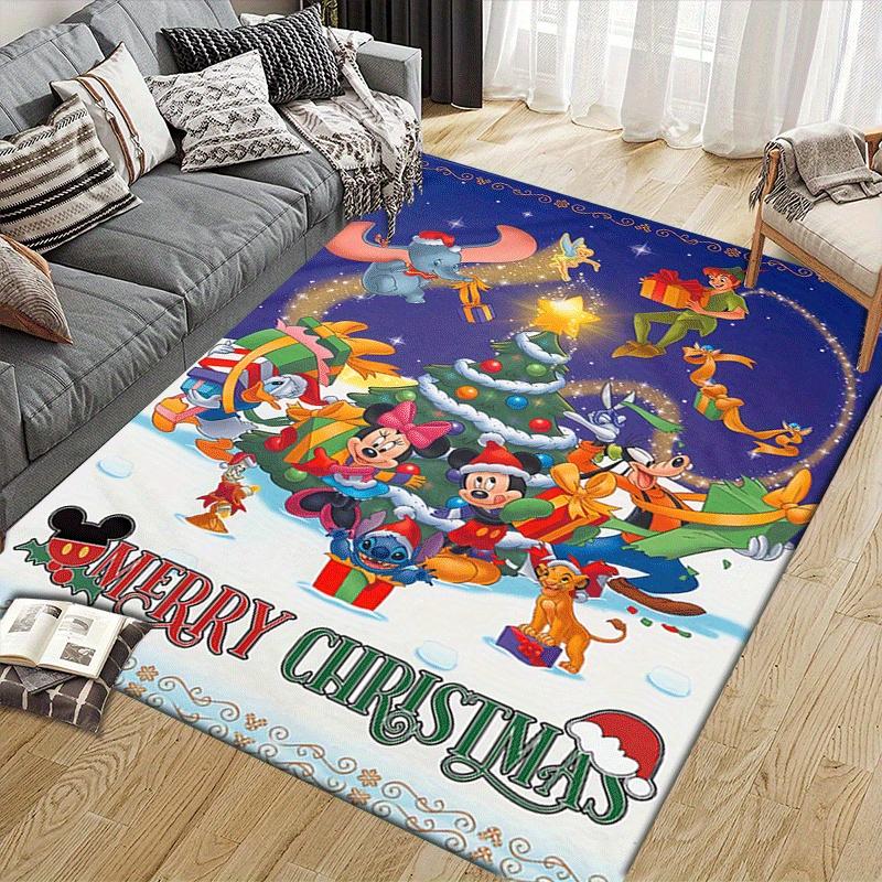 1pc Mickey-and-Minnie Carpet Area Rug, Bedroom, and Playroom Durable, Stain-Resistant, and Easy To Clean, Living Room