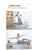 Foldable Pilates Reformer Bed with Wheels for Home Fitness and Yoga