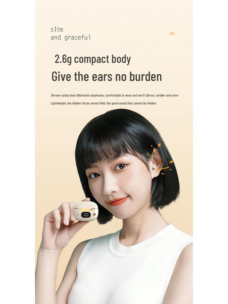 D32 Ultra-Mini Invisible In-Ear Bluetooth Earbuds for Mobile Phones