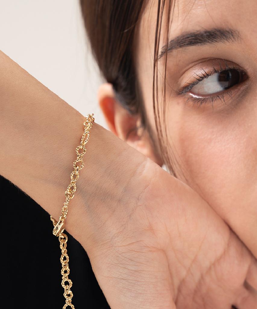 Jnui Epoch Wave Bracelet 14K Gold Plated