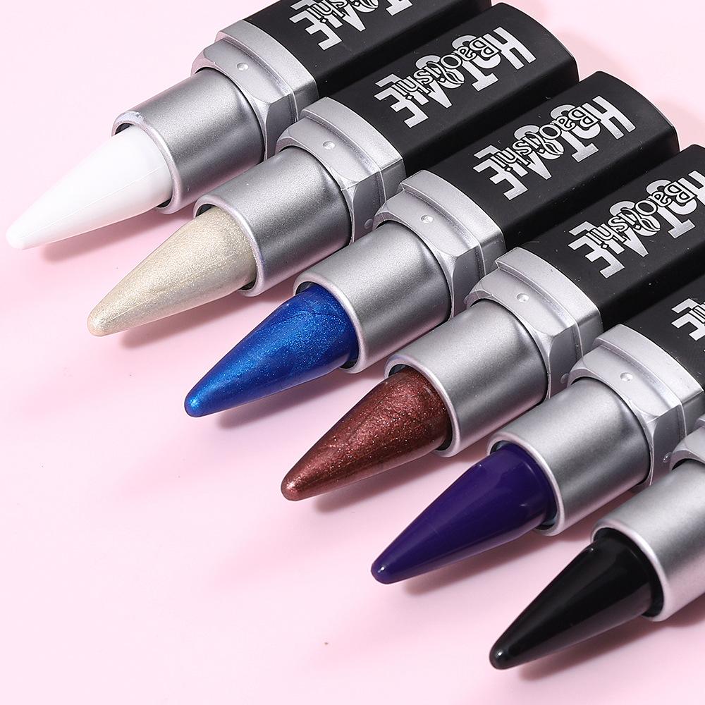 6-Color Pearlescent Eyeliner Stick Eyeshadow Stick Waterproof Non-Smudge Eyeliner Cream Quick Dry Long Lasting Eyeliner Pen Eyeshadow