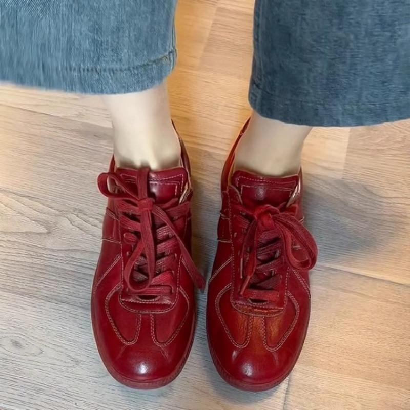 

Женские повседневные спортивные туфли в немецком стиле ретро на мягкой подошве, на шнуровке 35 красный