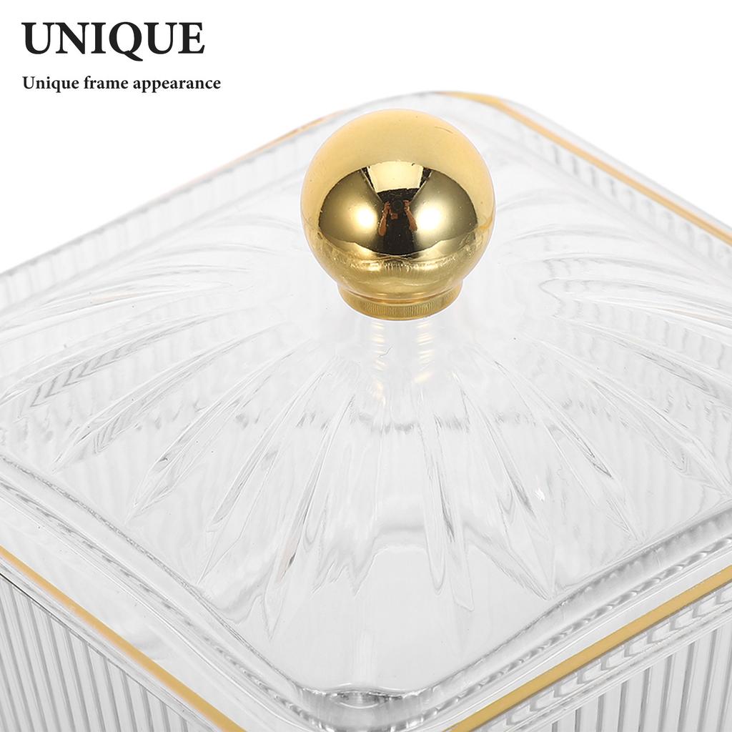 Four Compartments Snack Serving Tray Clear Lid Divided Serving Dishes Snack Platter for Home Bar Ktv Nuts Candy Dried Fruits