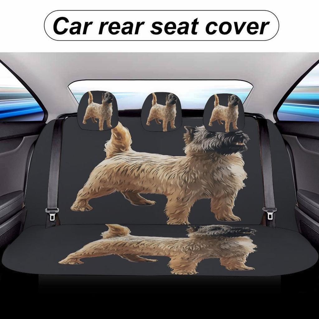 Briard Dog Themed Car Seat Cover Set For Most Cars, Trendy High-quality Car Seat Protector Covers Full Set, Universal Car Seat C