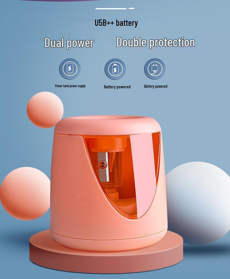 Automatic Electric Pencil Sharpener for Elementary Students - Creative, Rechargeable Design