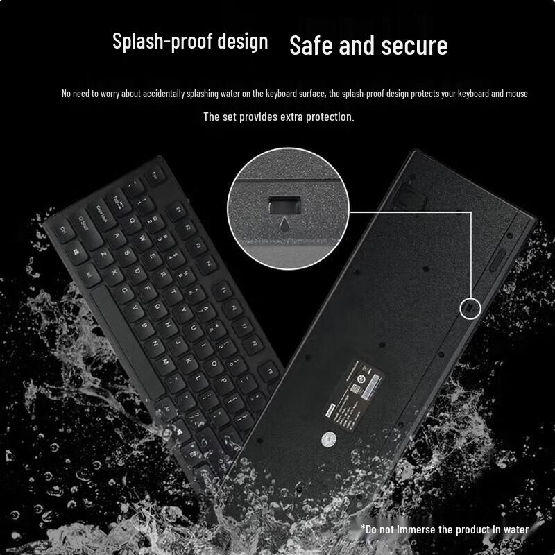 Lenovo KM200 Wired Splash-Proof Keyboard and Mouse Combo