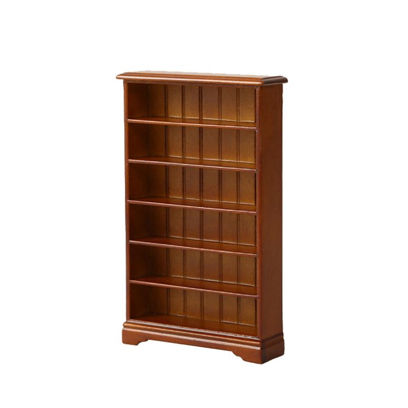 

1:12 Миниатюрный книжный шкаф для кукольного домика 6-уровневый стеллаж для хранения вещей Витрина Витрина Мебель Модель Декор Игрушка Кукольный Дом Аксессуары кофейный