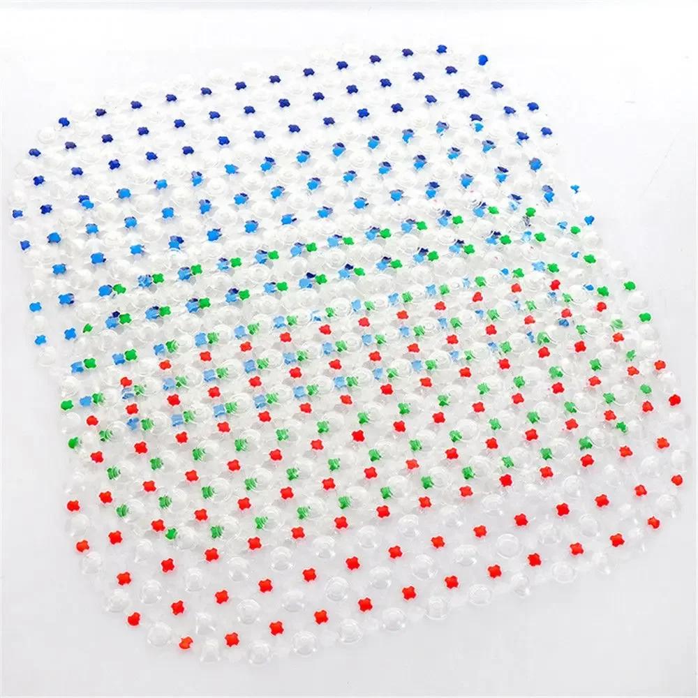 PVC Anti-skid Bath Mats Soft  Shower Mat Massage Mat with Suction Cup Non-slip Bathtu Bath Mat Bathroom Accessories Hot