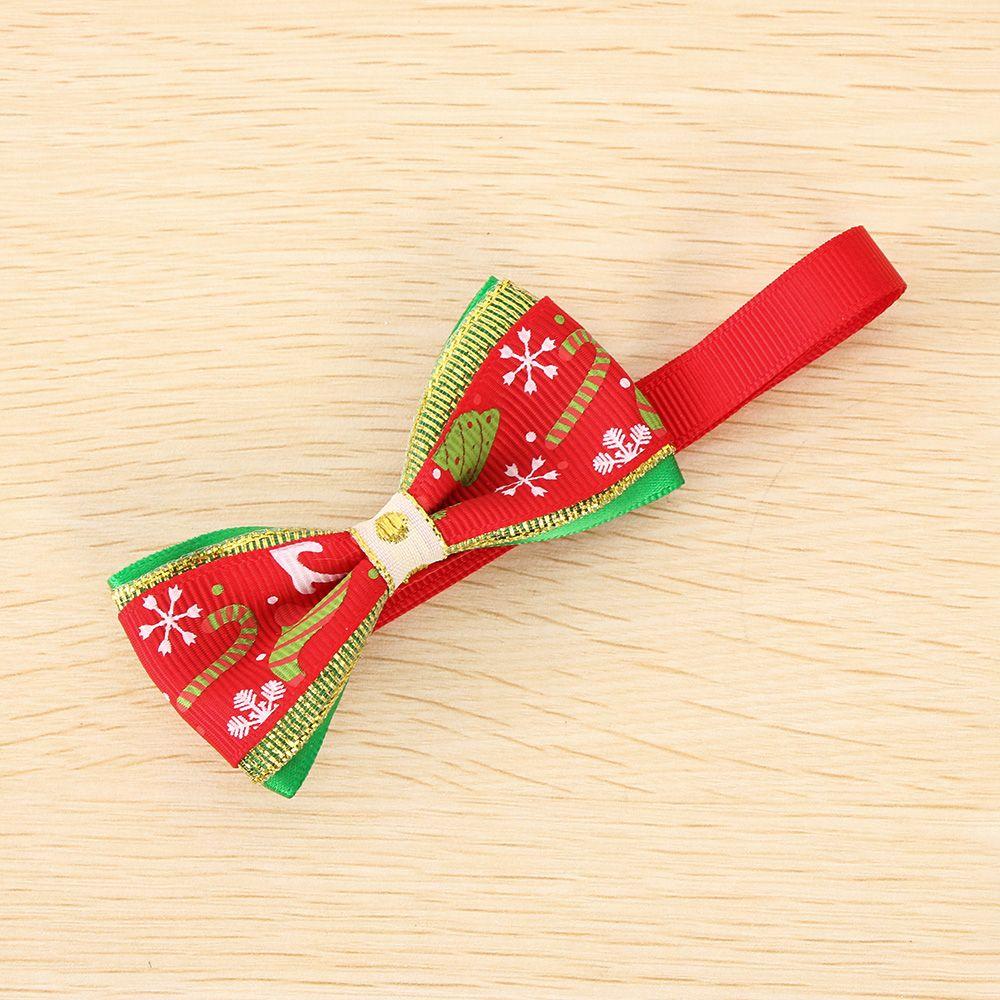 Cute Xmas Grooming Bowknot Collar Dog Bow Tie Cat Choker Pet Christmas Necktie