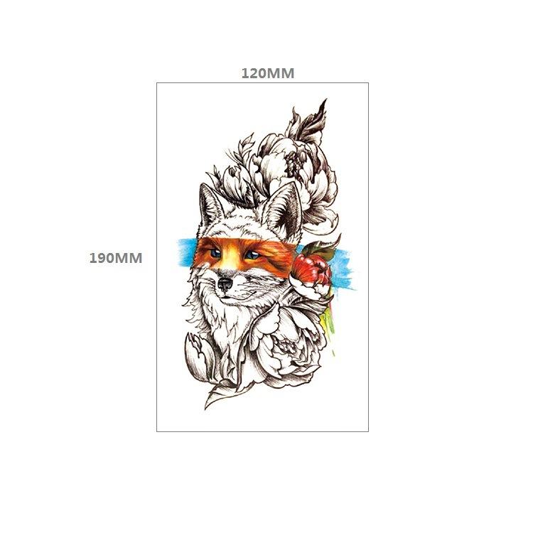 Waterproof Tattoo Sticker Girl Colored Rose Lotus Bohemian Brahma Totem Chest Back Cover Tattoo