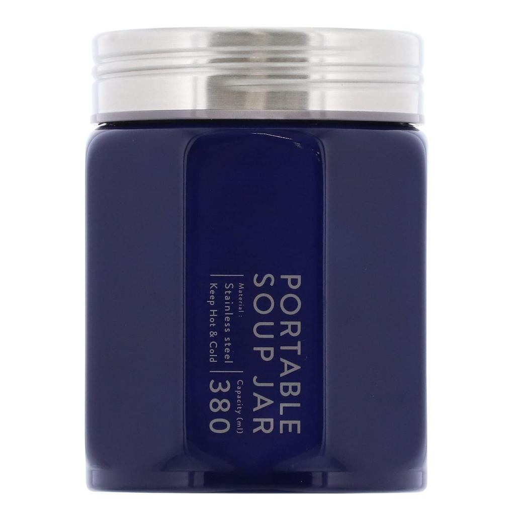 Bestco Insulated Lunch Make Octogonne Jar, 380ml, Blue, ND-8237,