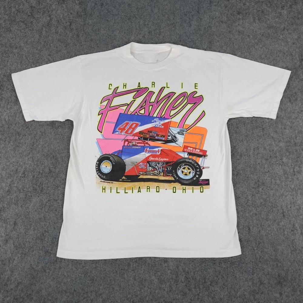 Charlie Vintage Fisher Sprint Car Racing T-Shirt Dirt Track Ohio S-4XL ON TREND Unisex T-Shirt S