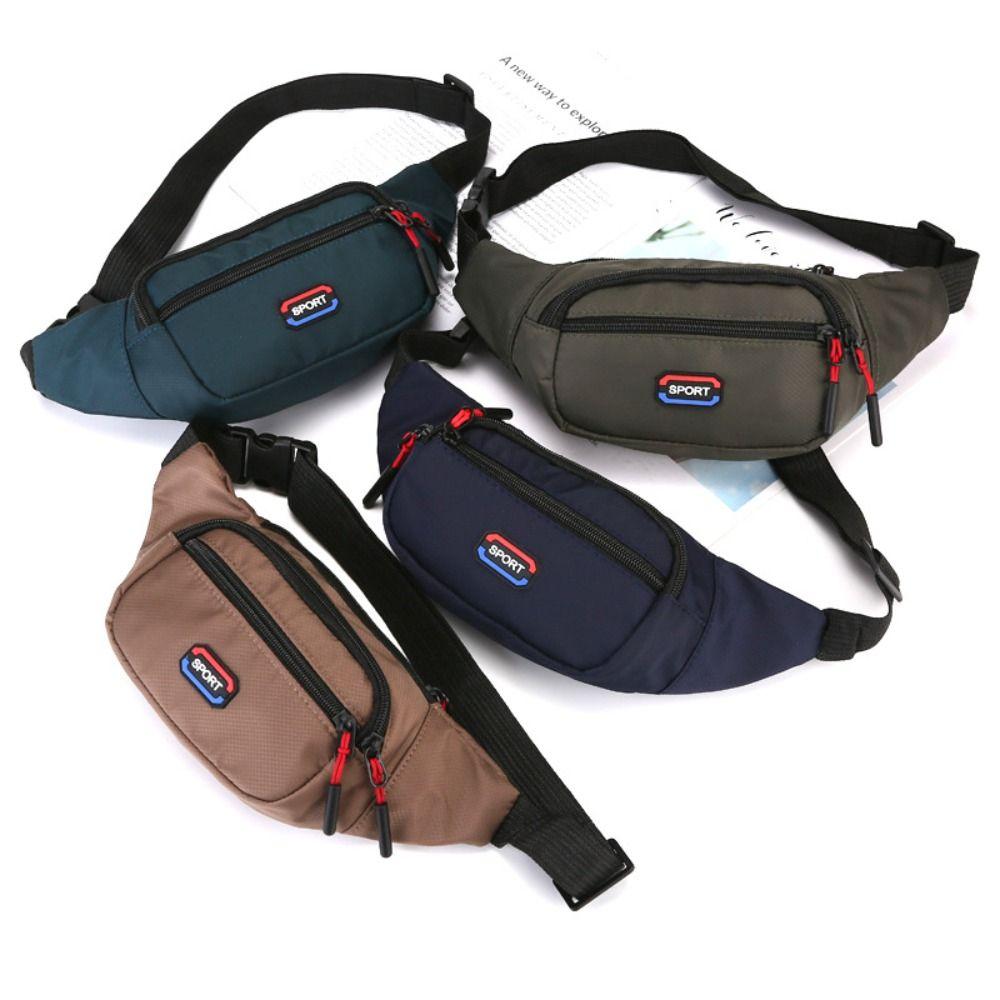 

Waterproof Sports Waist Bag Adjustable Waistband Sports Phone Bag Zipper Running Waist Bags Fallow