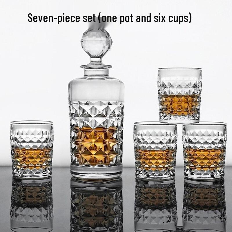 Handun Glass Whiskey Decanter and Glass Set