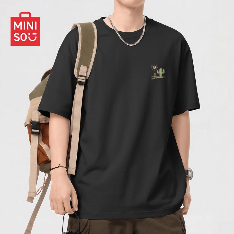 MINISO Men's Summer Casual Short Sleeve T-Shirt